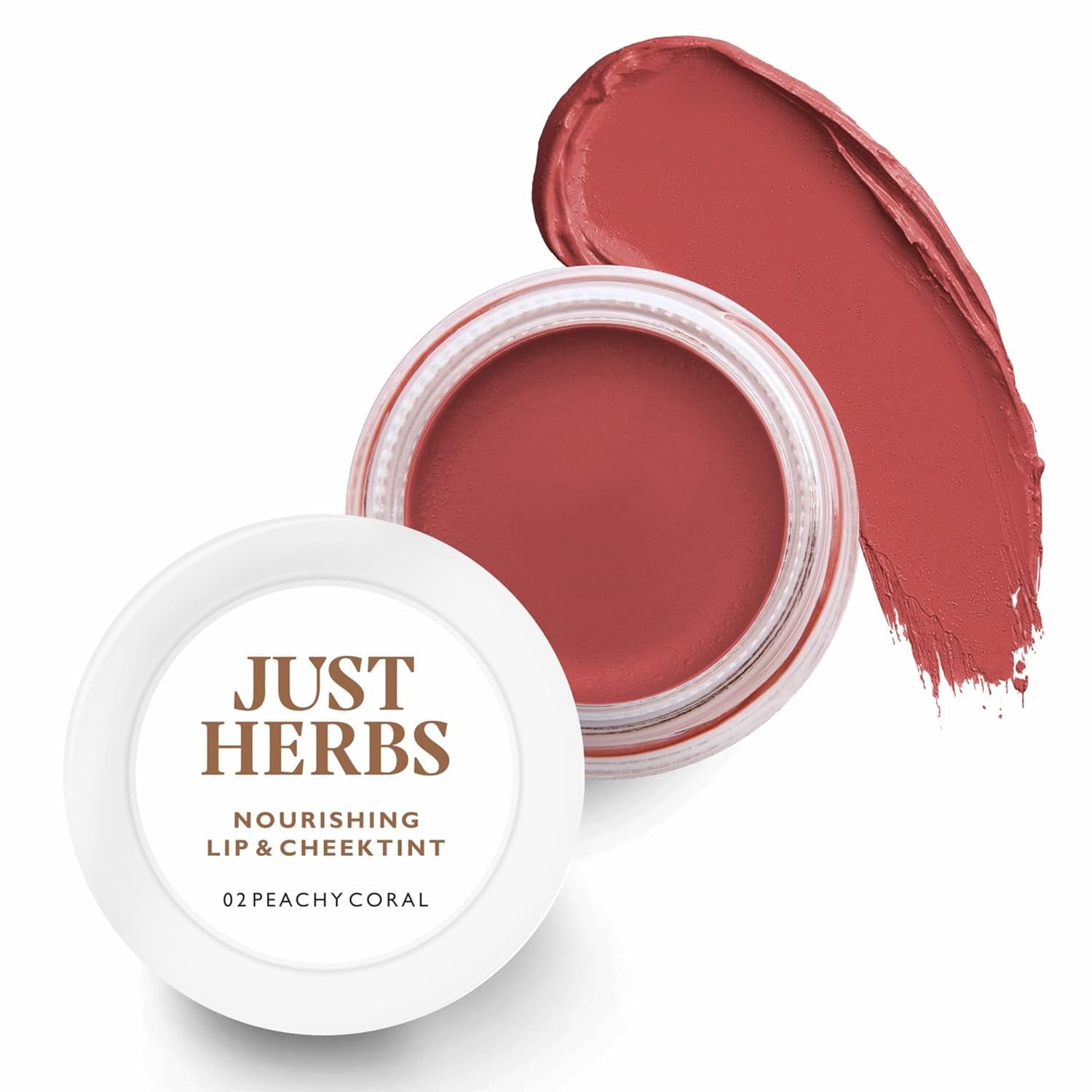 Just Herbs Organic Creamy Matte 3 in 1 Lip & Cheek Tint, Blush For Women - SLS,Chemical &