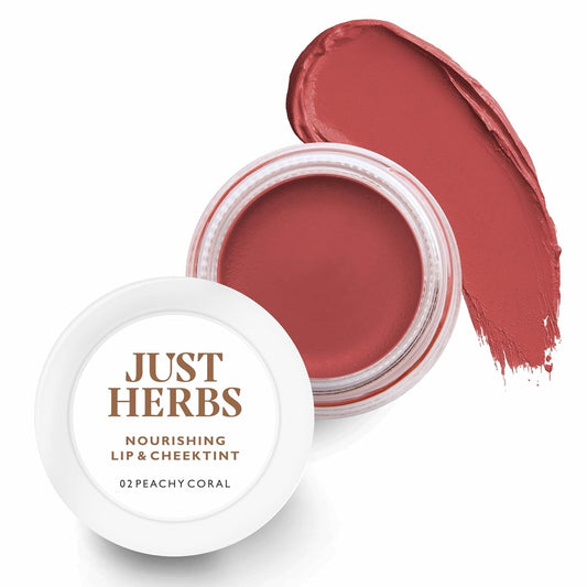Just Herbs Organic Creamy Matte 3 in 1 Lip & Cheek Tint, Blush For Women - SLS,Chemical &