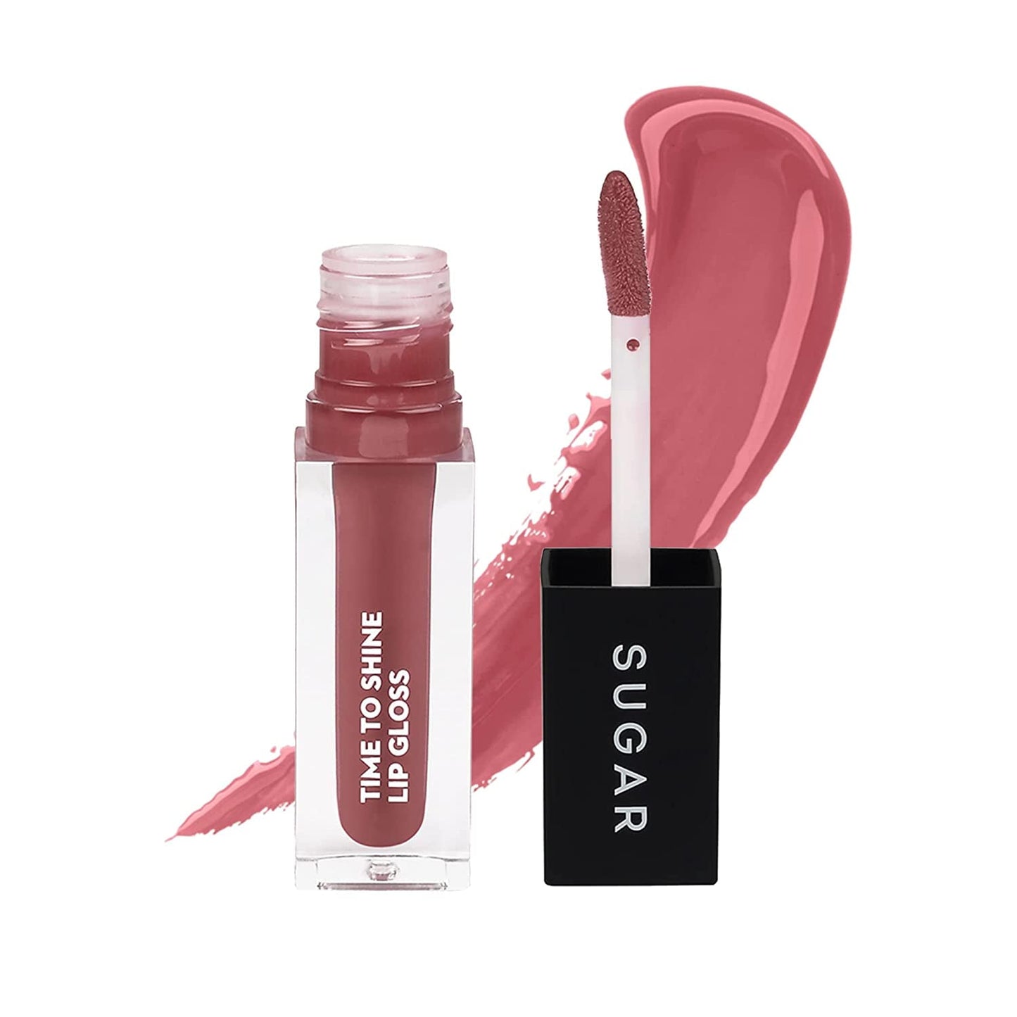 SUGAR Cosmetics Time To Shine Lip Gloss - 02 Velma Pinkley (Pink Nude) Non-Sticky Formula