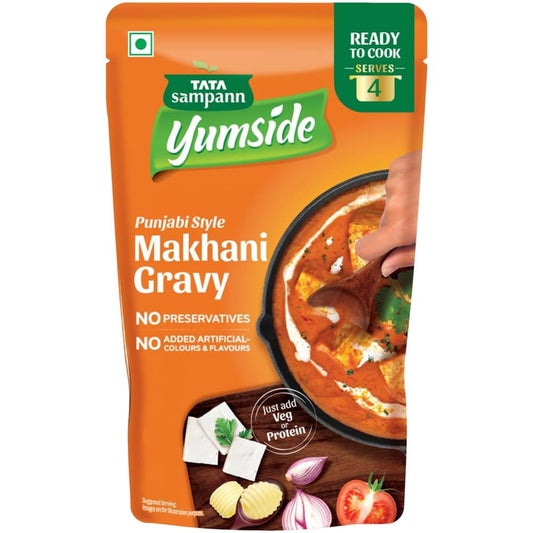 Tata Sampann Yumside Punjabi Style Makhani Gravy | Ready To Cook | Serves 4 Pax, 180G