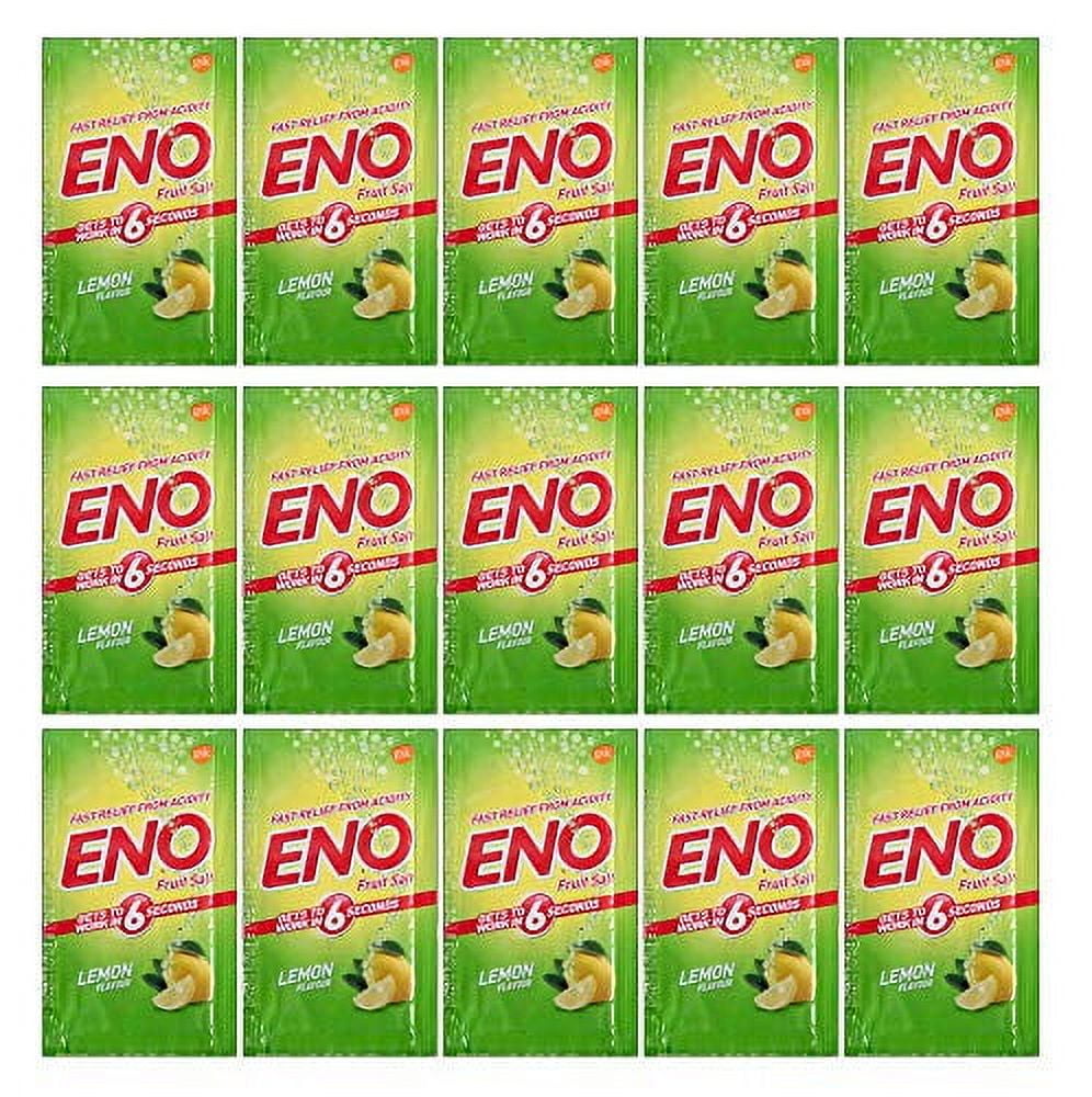 15 X Eno Fruit Salt Antacid Instant Acidity Relief Lemon (Lime) Flavour 5g X 15 Sachet by