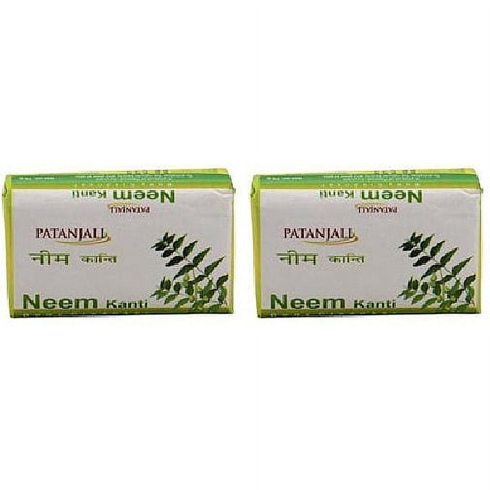 Pack Of 2 - Patanjali Neem Kanti Body Cleanser Soap Bar - 140 Gm (4.93 Oz)