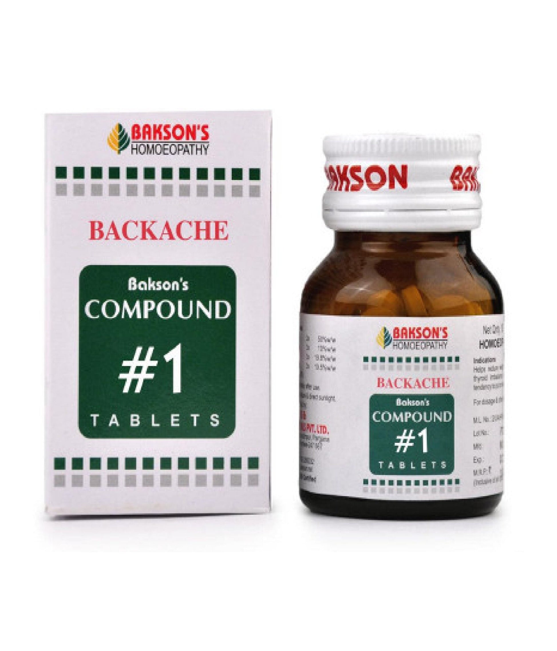 Bakson Compound No 1 (Backache) (100tab)