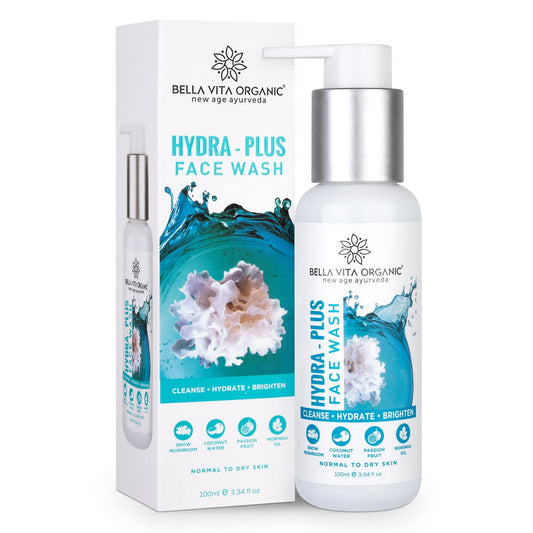 Bella Vita Organic Hydra Plus FaceWash for Deep Cleansing, Reduce Dark Spots, Acne Marks,