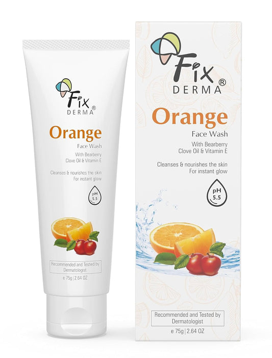 Fixderma Orange FaceWash with Vitamin E & Bearberry | Tan Removal FaceWash | FaceWash & Fa