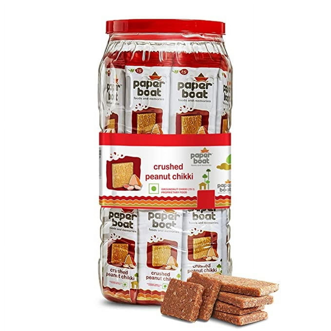 Paper Boat Crushed Peanut Chikki Jar, No Added Preservatives and Colours | Gajak | Sweets