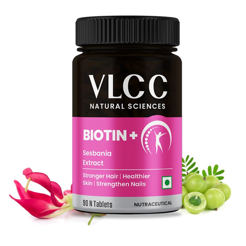 Vlcc Natural Sciences Biotin+ With Sesbania Extract For Stronger Hair, Healthier Skin & St