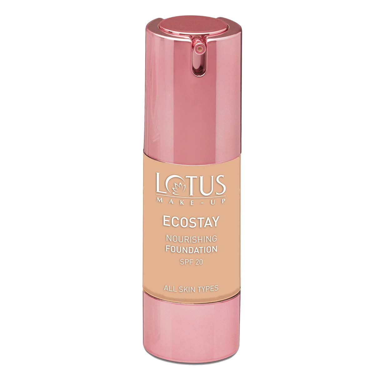 Lotus Herbals EcoStay Foundation SPF 20, Hazelnut Star, 30ml