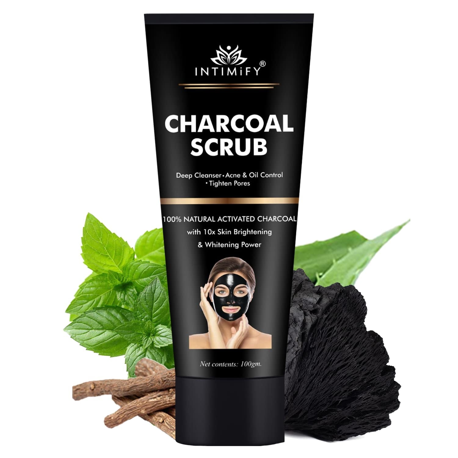 Intimify Charcoal Peel Off Mask | Removes Blackheads And Whiteheads | Anti Pollution | For