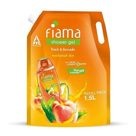 Fiama BodyWash Shower Gel Peach & Avocado, 1.5L BodyWash Refill Pack