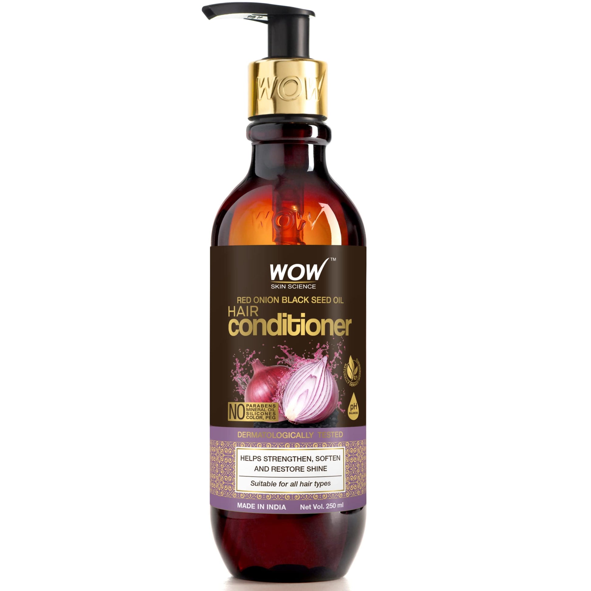 Wow Skin Science Onion Conditioner With Red Onion Seed Oil Extract, Black Seed Oil & Pro-V