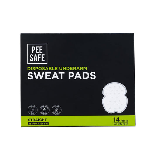 Pee Safe Sweat Pads For Underarms Women & Men (7 Pairs) 14 Pads | Straight | Prevents Stai