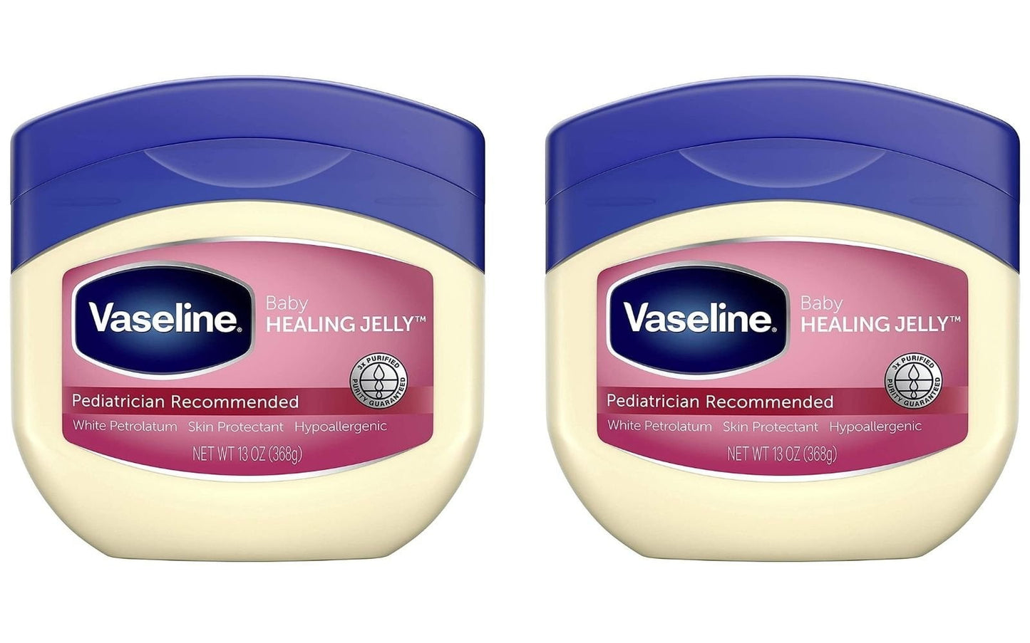 Extra Hydrating Baby Petroleum Jelly for Chafed Skin and Rash Treatment - Ideal for Use on Skin as Barrier to Protect Minor Cuts, Burns and Scrapes- Non Comedogenic - 13 OZ Per Pack,