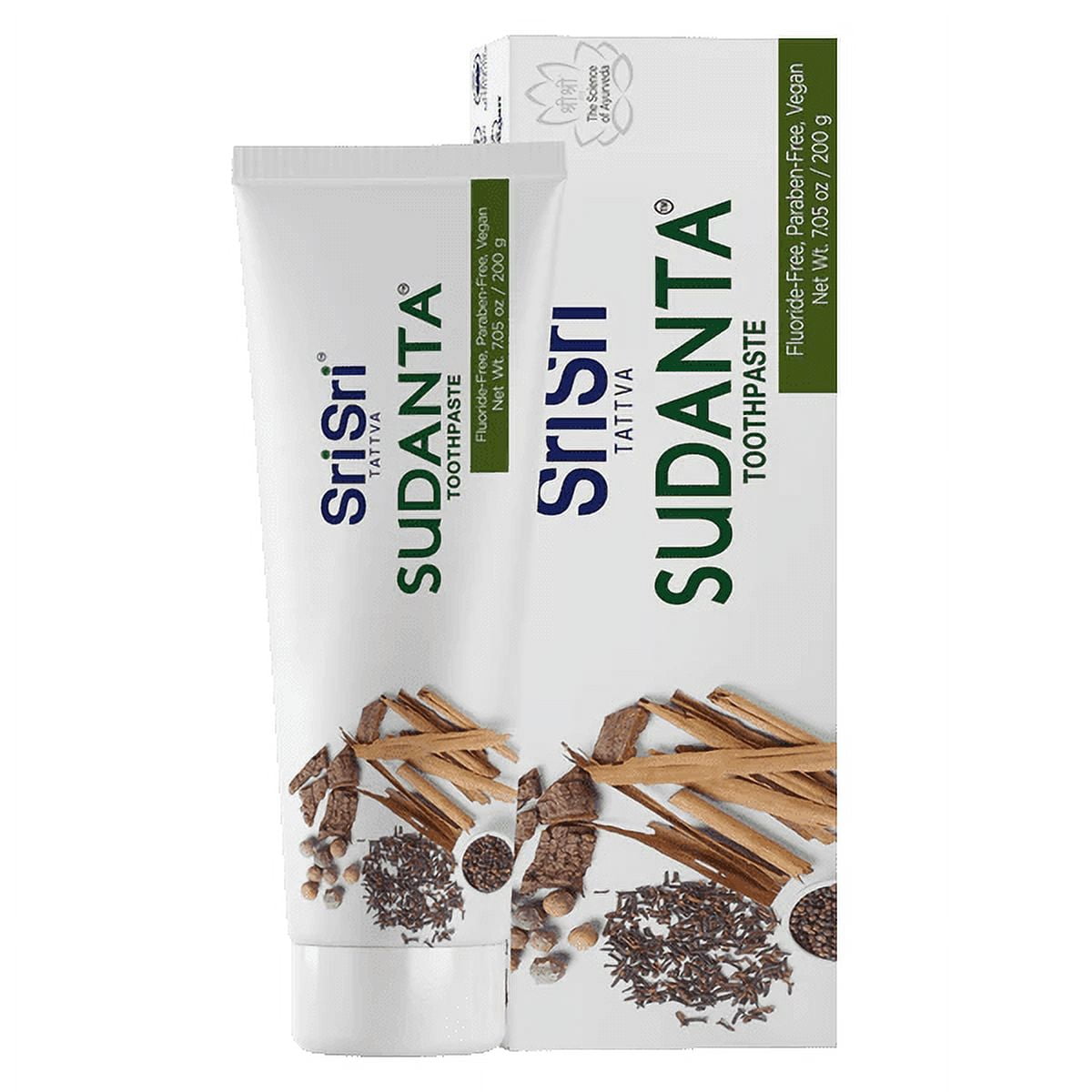 Sri Sri Tattva Sudanta Fluoride-Free Ayurvedic Toothpaste for Oral Care, 200g