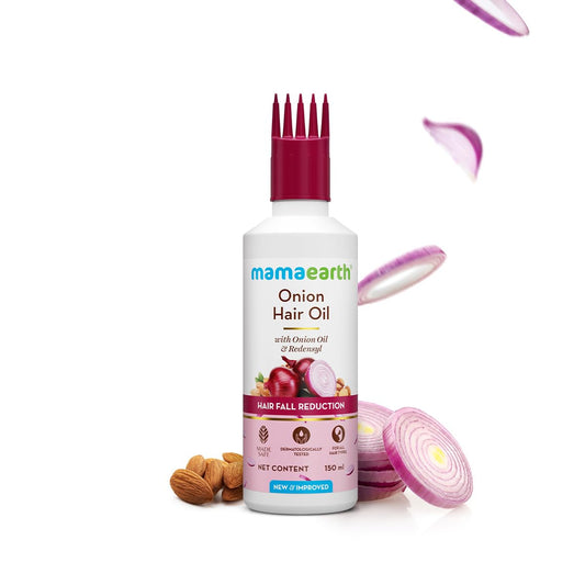 Mamaearth Onion HairOil with Onion & Redensyl for Hair Fall Control - 200 ml