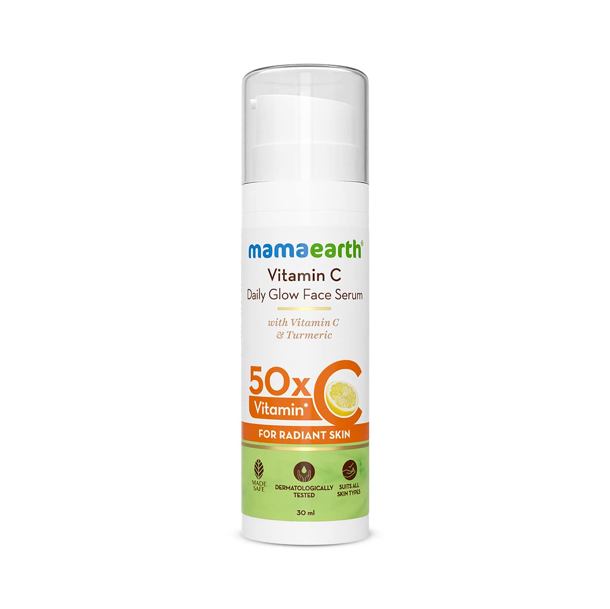 Mamaearth Vitamin C Daily FaceSerum Vitamin C Serum for rich Skin, Oily Skin & Dark Spots, With 50x Vitamin C -30ml