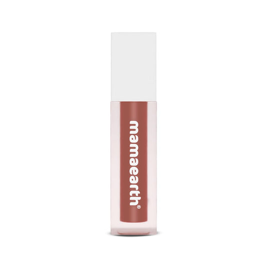 Mamaearth Feather Light Liquid Matte Mini Lipstick with Coconut & Vitamin E for 16-Hour Long Stay (Weightless & Non-Drying) - 1.2 ml (Nude Punch)