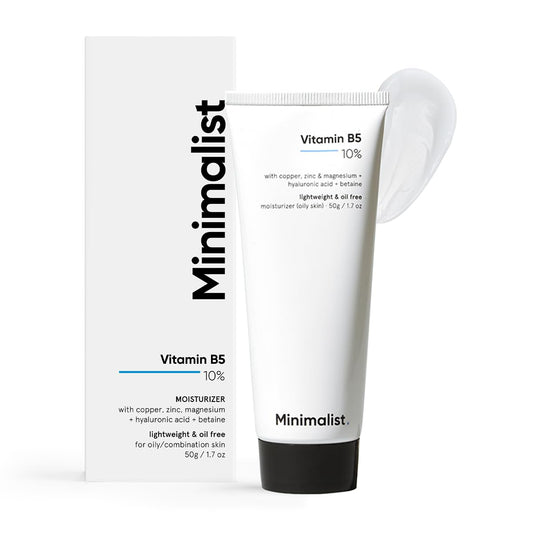 Minimalist 10% Vitamin B5 Gel Face Moisturizer For Oily Acne Prone Skin | Oil-free | Fast Absorbing Lightweight Winter Cream | 50 g