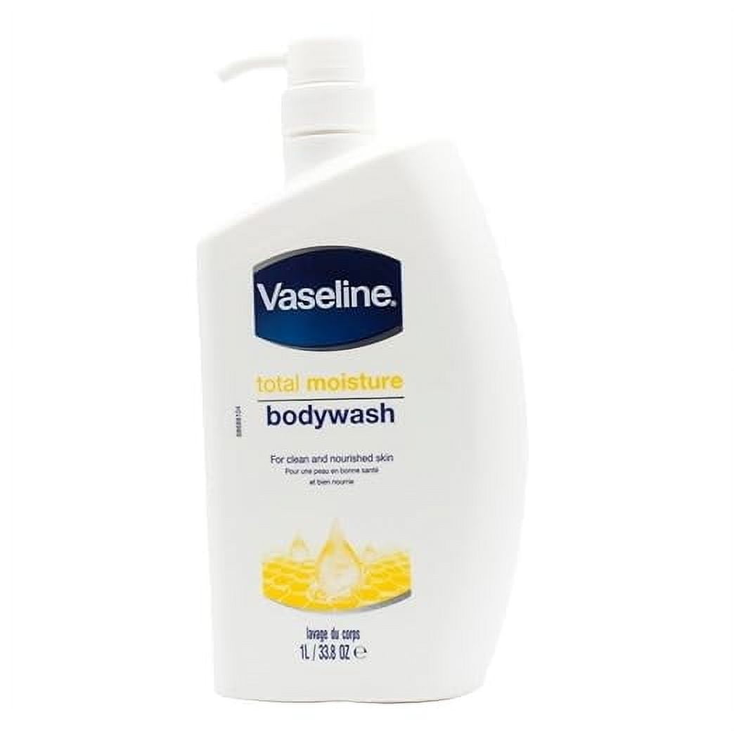 Vaseline Total Moisture BodyWash Pump Bottle for Healthy, Fresh Skin, Washes Away Dirt & I
