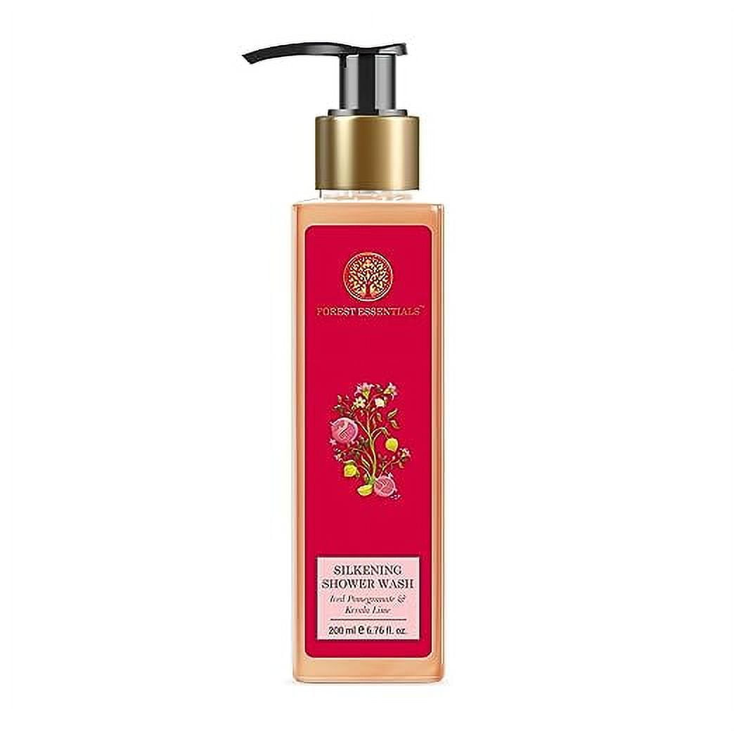 Forest Essentials Silkening Shower Wash, Iced Pomegranate with Fresh Kerala Lime, 200ml