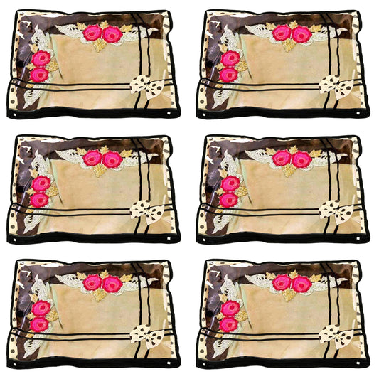 Kuber Industries Non Woven Dots Design Single Packing Saree Cover 6 Pcs Set (Ivory) - CTKT