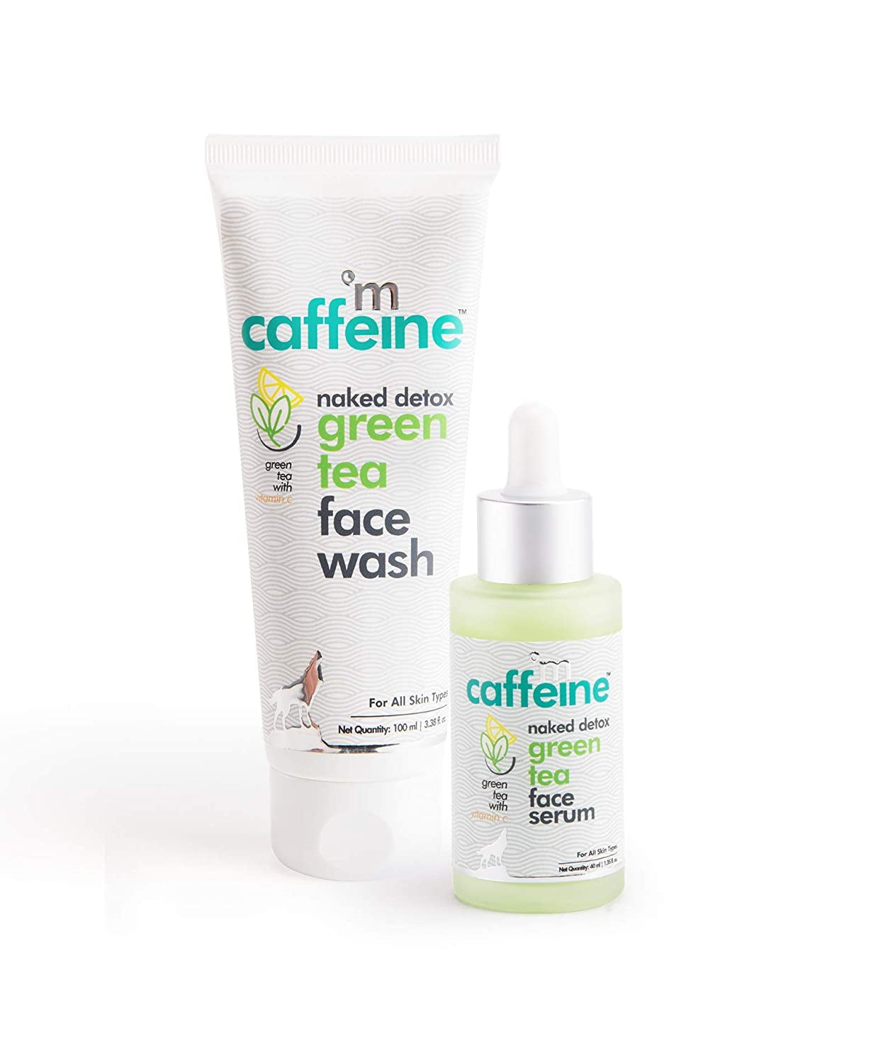 mCaffeine Green Tea Day Hydration Routine | Vitamin C | Dirt Removal, Hydration | FaceWash