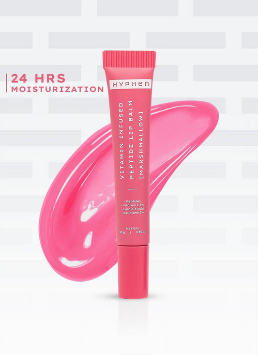 Hyphen Vitamin-Infused Peptide Tinted LipBalm - Marshmallow | 24 Hrs Moisturization | Hydr
