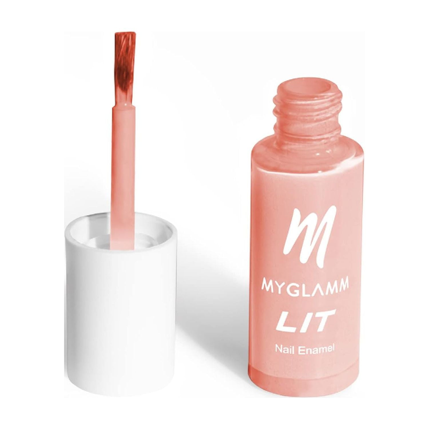 MyGlamm LIT Nail Enamel-Low Key (Pink)-7ml | Nail Polish | Nail Paint | Long Lasting Nail
