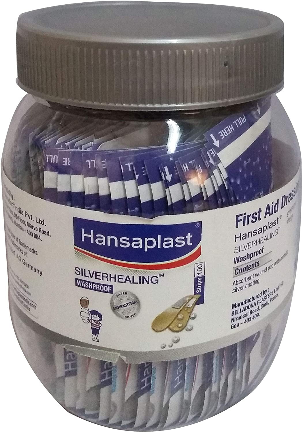 Hansaplast Silverhealing Washproof Bandage - 100 Strips