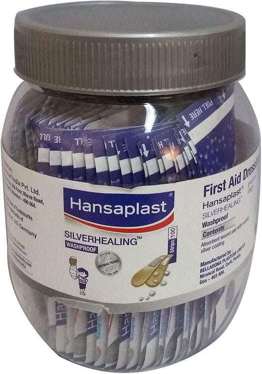 Hansaplast Silverhealing Washproof Bandage - 100 Strips