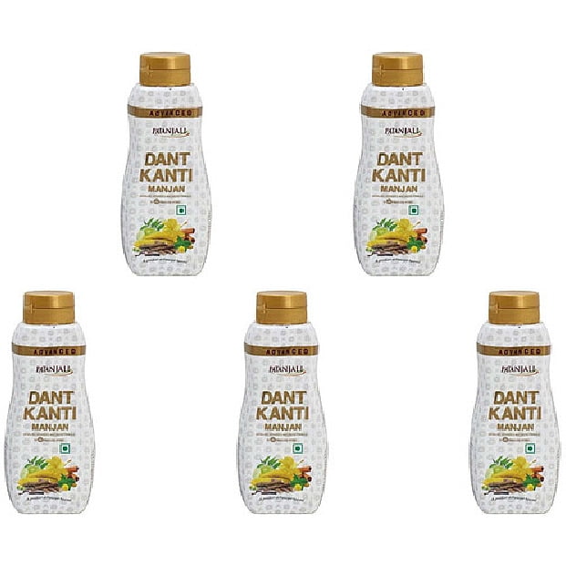 Pack Of 5 - Patanjali Dant Kanti Manjan - 100 Gm (3.5 Oz)
