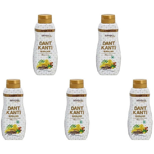 Pack Of 5 - Patanjali Dant Kanti Manjan - 100 Gm (3.5 Oz)