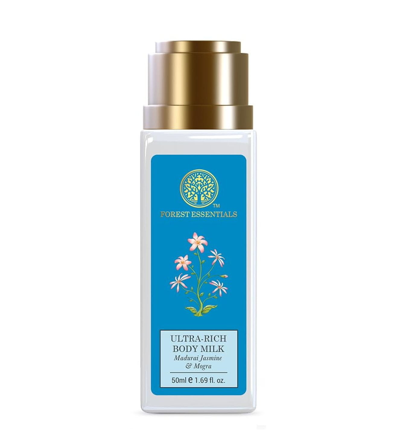 Forest Essentials Travel Size Ultra-Rich Body Milk Jasmine & Mogra | Natural Moisturizing