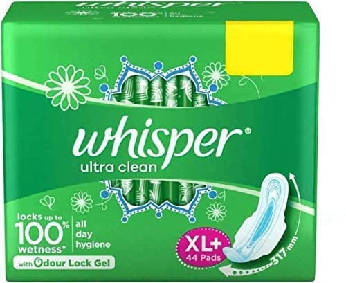 Whisper Ultra Clean XL+ Wings Pads: 44 U