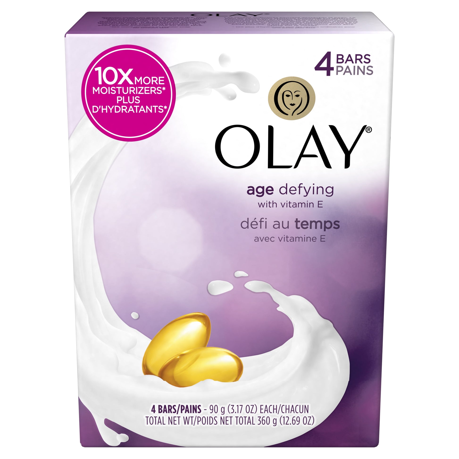 Olay Moisture Outlast Age Defying Beauty Bar 3.17 oz, 4 count