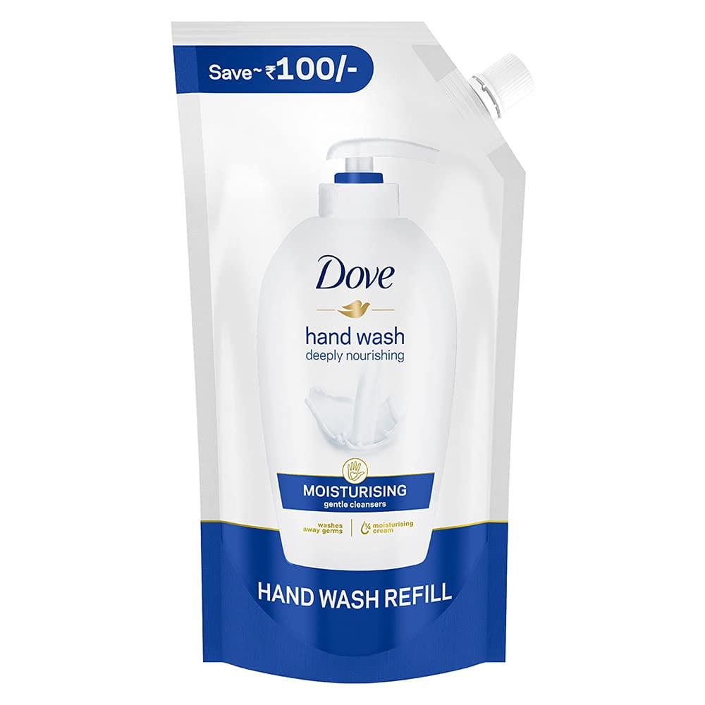 Dove Moisturising Liquid Hand Wash 900 ml Refill, Gentle Cleanser for Soft Hands, Liquid H