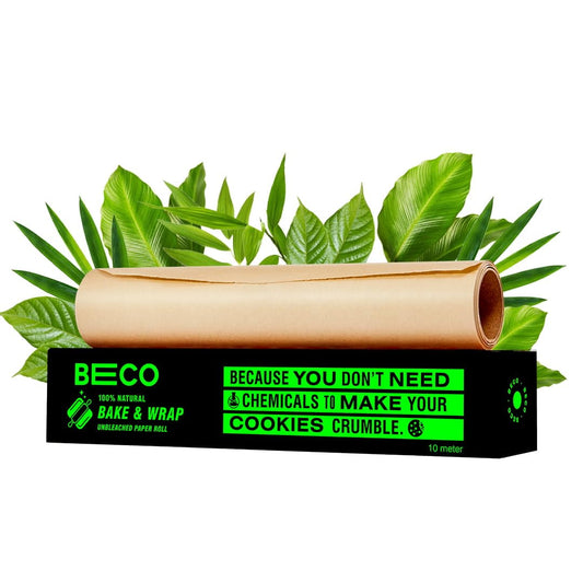 Beco Eco-Friendly Baking & Wrapping Paper, 10 Meter Roll, Pack Of 1, 100% Bamboo Pulp & Ch