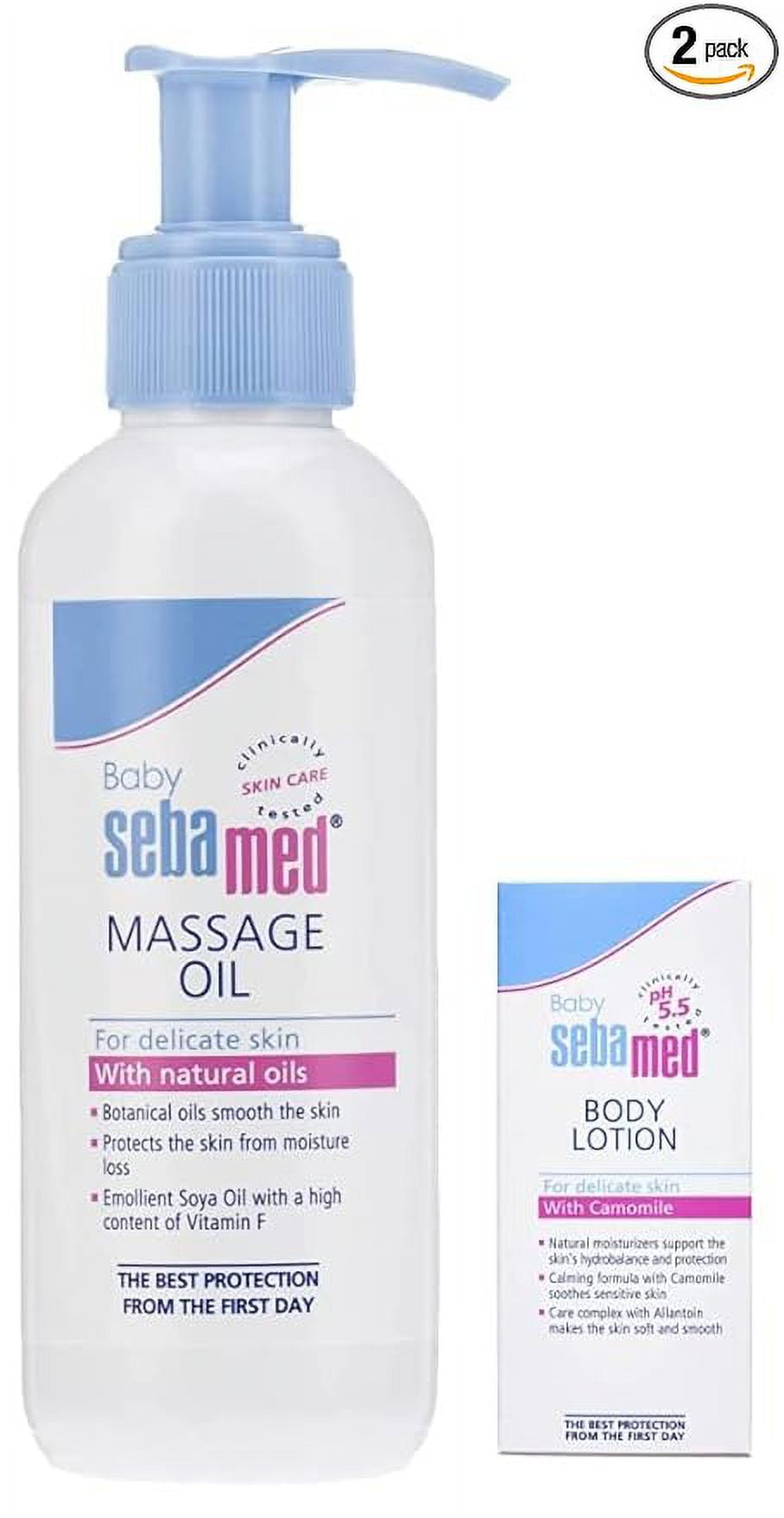 Sebamed Baby Massage Oil, 150ml & Baby Lotion, 100ml Combo