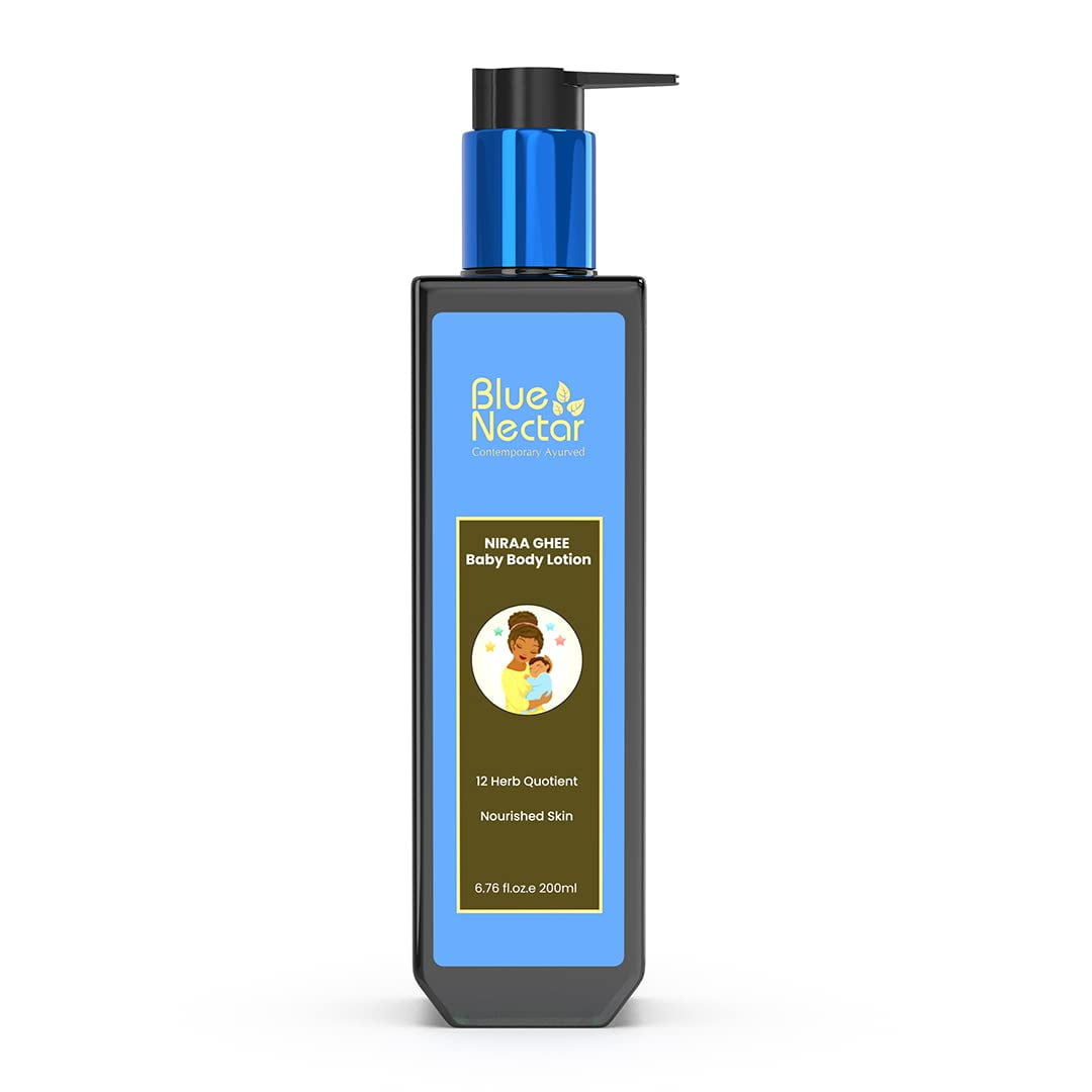 Blue Nectar Baby Lotion with Nourishing Organic Ghee, Body Butters and Ayurvedic Baby Oils