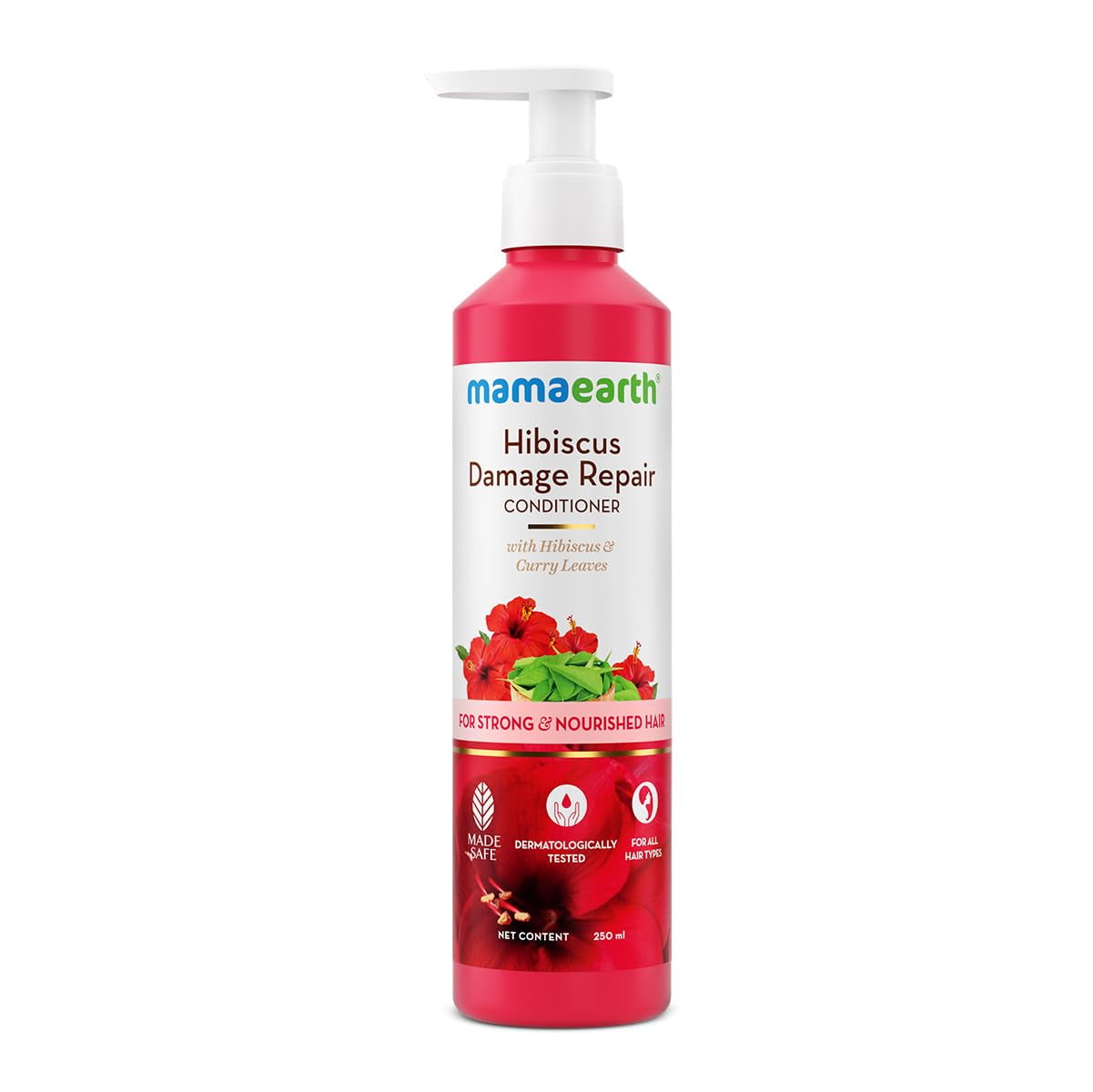 Mamaearth Hibiscus Damage Repair Conditioner With Hibiscus & Curry Leaves For Strong & Nou