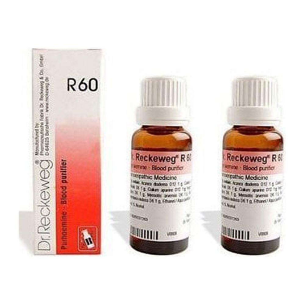 2 LOT X Dr. Reckeweg - Homeopathic Medicine - R60 Blood Purifier Drops