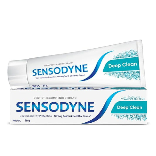 Sensodyne Deep Clean 70g Toothpaste, Sensitive tooth paste for advanced cleaning and lasti