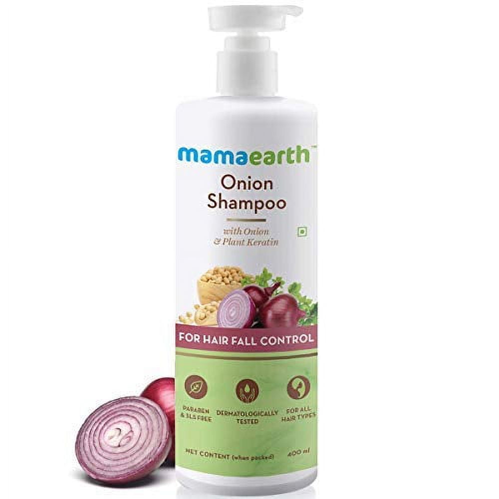 Mamaearth Onion Shampoo for Hair Growth and Hair Fall Control with Onion Oil and Plant Ker