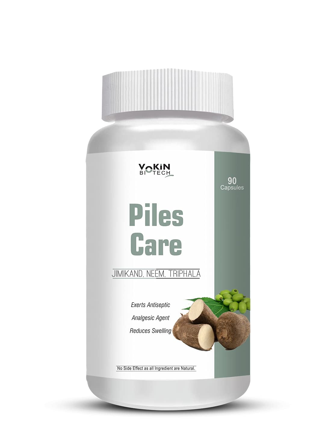 Vokin Biotech Piles Care Fast Relief Bavasir Hemorrhoid Support Piles (90 Capsules) Jimika