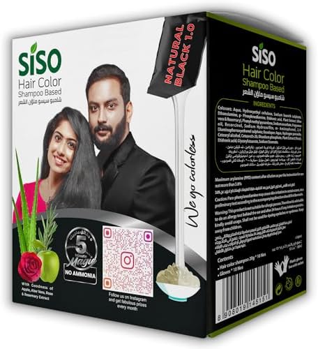 Siso Hair Color Shampoo (Only 5 Minutes) - 15ml (Pack of 20)