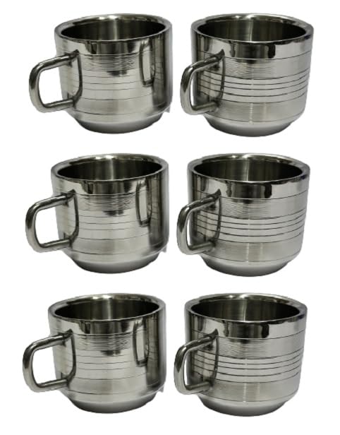 iKonbi 6 pc Double Wall Tool Touch Tea/Coffee Cups