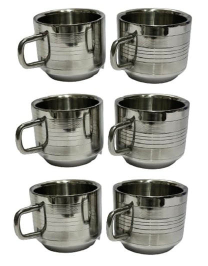 iKonbi 6 pc Double Wall Tool Touch Tea/Coffee Cups