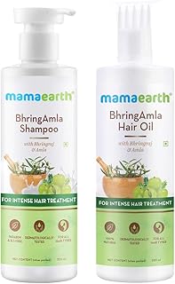 Mamaearth BhringAmla Combo: Hair Oil 250 ml + Shampoo 250