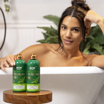 WOW Green Tea & Tea Tree Shampoo & Conditioner Set: 500 ml each