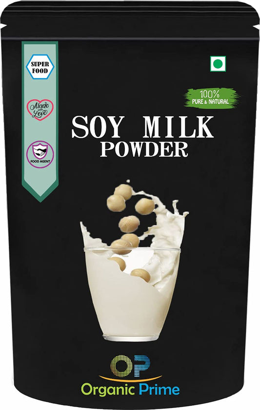 Organic Prime Soya Milk Powder |High in Protein | Vegan | Non-GMO - 200 GM by Organic Prim